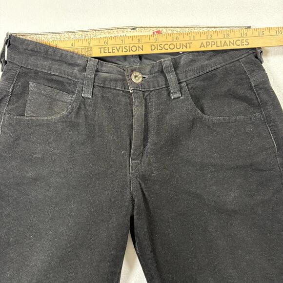 Levi’s 515 Boot Cut Pants Womens 28x29 Black Corduroy Y2K Retro Flare Stitch - Picture 5 of 8